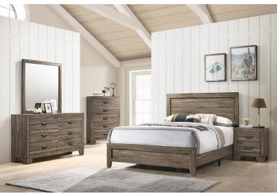 Image for Millie 4Pc King Bedroom Set Gray Finish