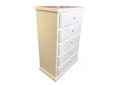Image for Off White 5 Drawer Chest
