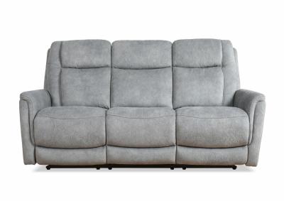 Image for Tech Hudson Grey Power Sofa w/ Power Headrest