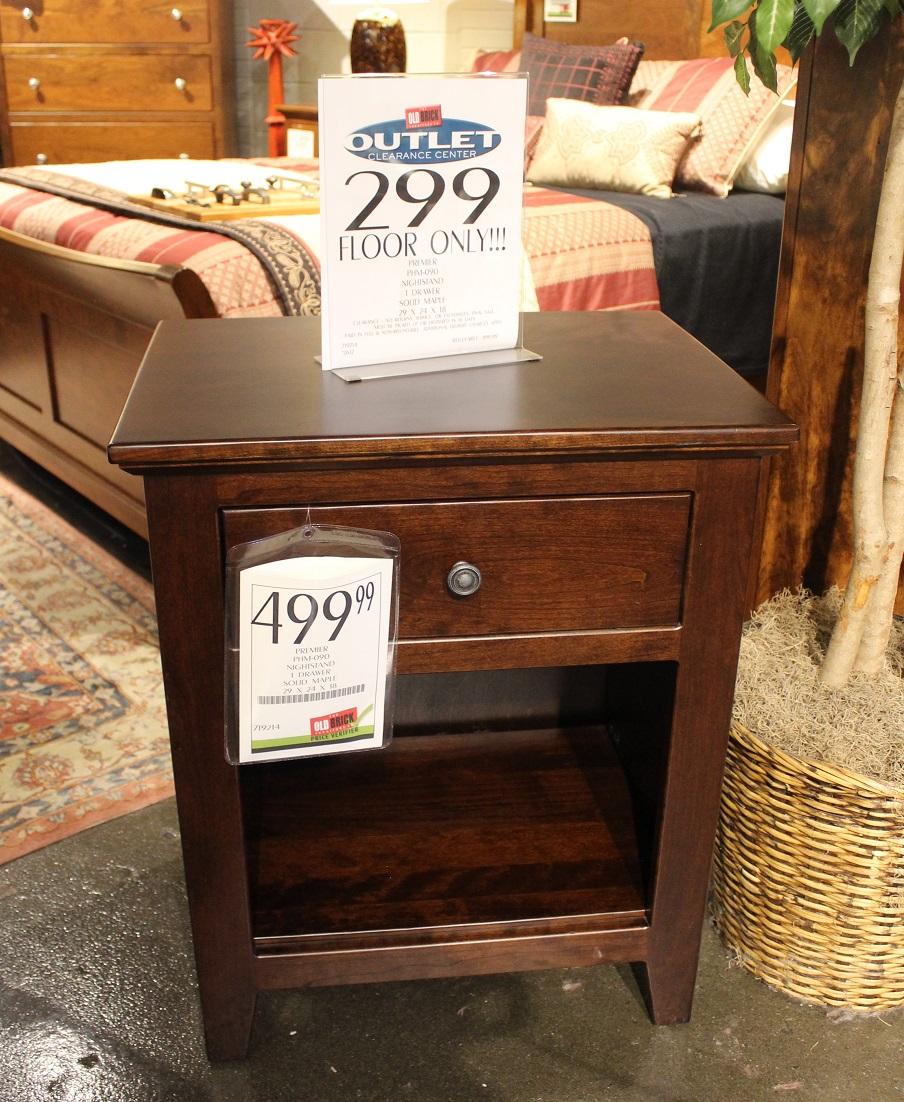 Clearance Solid Maple Drawer Nightstand By Premier The Old Brick Furniture Company