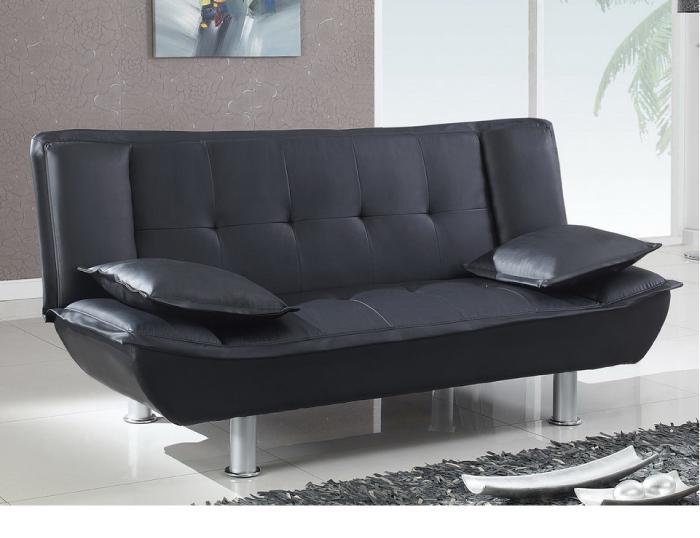 Global Leather Black Convertible Sofa Bed ,Global Furniture
