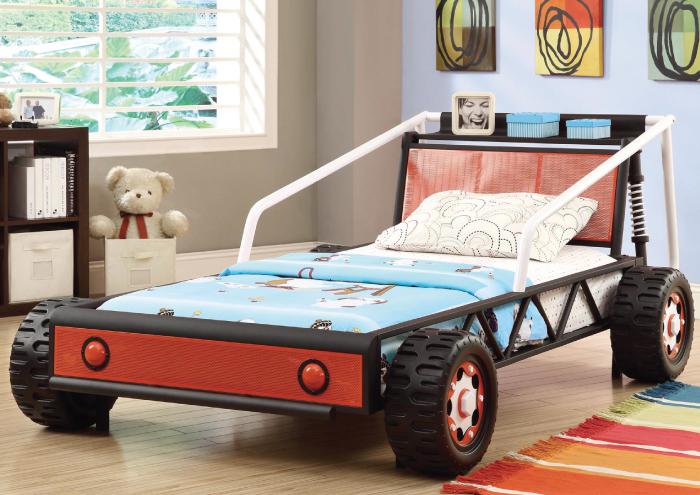 Race Car Beds Twin-Size Youth Race Car Bed,Coaster