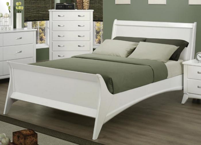 Eleanor White Queen Bed,Coaster