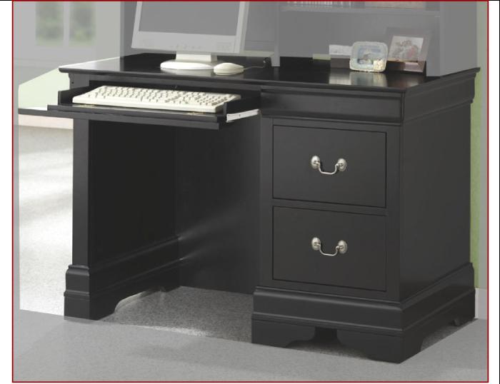 Louis Philippe Black Study Desk,Coaster