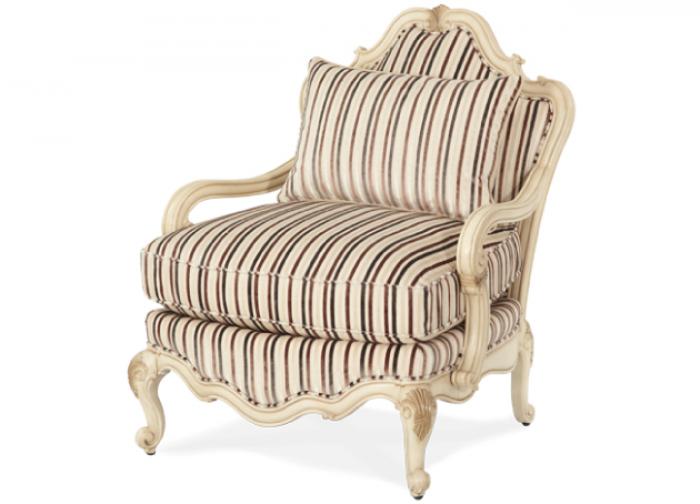 Michael Amini Lavelle Blanc Bergere Wood Chair (Opt 2),Aico