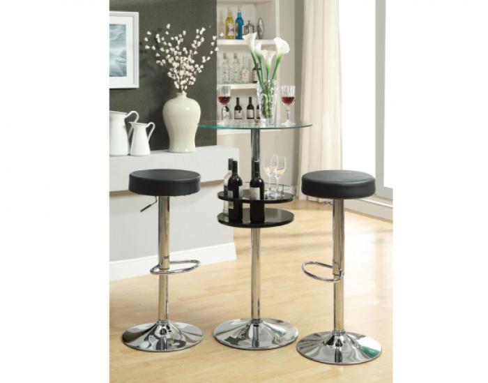 Black Round Bar Table,Coaster