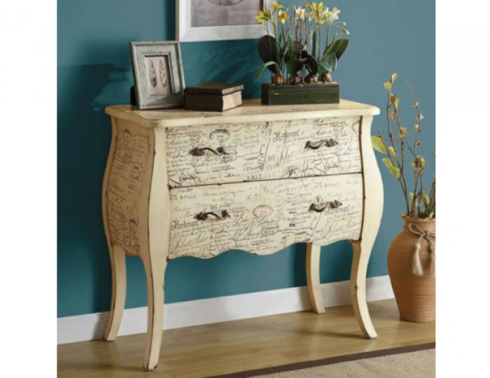 Antique Scripted Case Accent Cabinet,Coaster