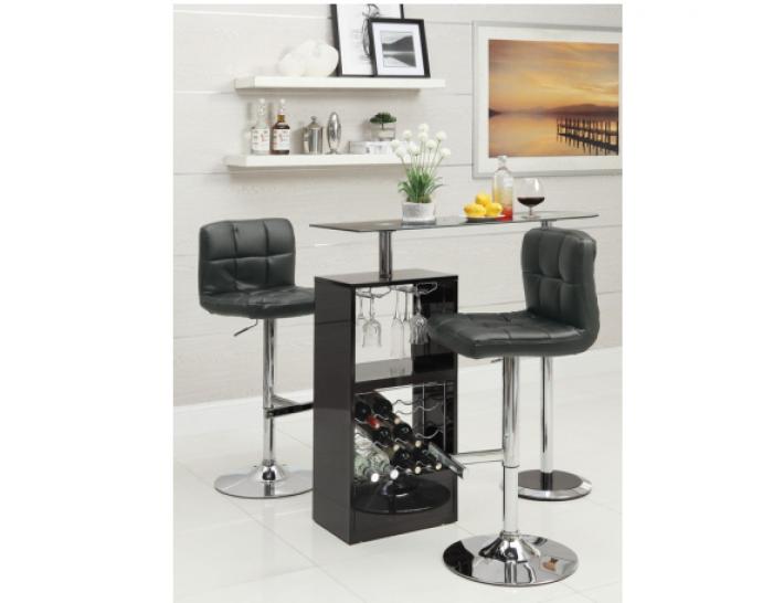 Revolving Black Bar Table,Coaster