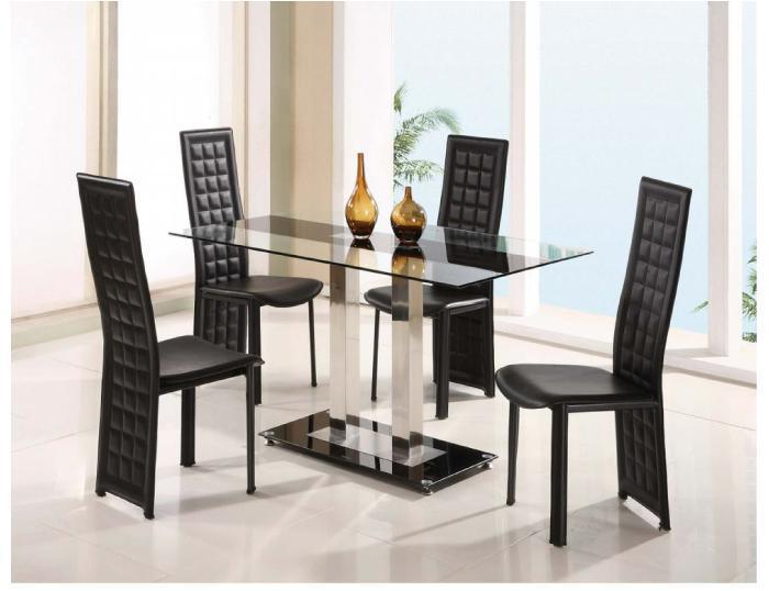 Global D2108 5 Piece Black Dining Room, Dining Room Set Pieces Names