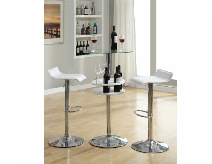 White Round Bar Table,Coaster