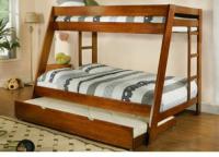 Arizona Twin/Full Oak Bunk Bed