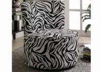 Zebra Swivel Accent Lounge Chair