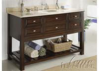 Image for Ursa Cherry Finish Sink w/White Marble Top