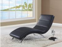Image for Global Black Leather R820 Chaise Lounge