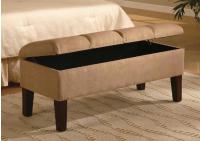 Image for Coaster Tan Tufted Storage Bench