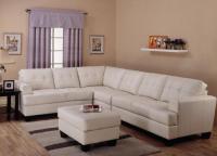 Image for Samuel Contemporary 4 Piece White Leather Sectional