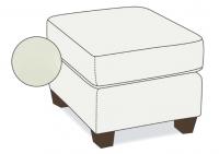 Image for Kristyna Bonded Leather Stationary Ottoman with Button Tufting