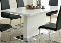 Image for Coaster White Dining Table With Chrome Base