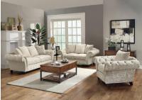 Willow Traditional French Laundry Style Sofa & Loveseat w/Button Tufting