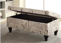 Image for Coaster Linen Storage Bench w/Vintage French Script
