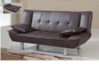 Image for Global Leather Brown Convertible Sofa Bed 