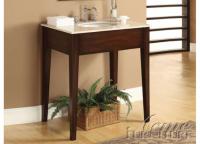 Image for Tillie Cherry Finish Sink w/White Marble Top