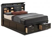 Image for Louis Philippe Black Eastern King Storage Bed