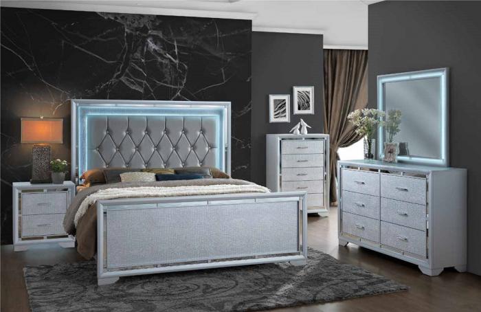 Queen bed frame Dresser & Mirror,United Furniture Import & Export