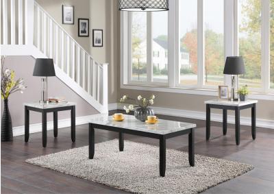 Image for  BLACK TOP 3 PK TABLE SET (3/C
