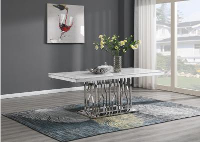 Image for 	DINING TABLE (WHITE MARBLE)