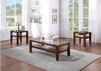 Image for  BROWN 3 PK TABLE SET (3/CN)