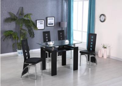 Image for 	BLACK GLASS DINETTE TABLE