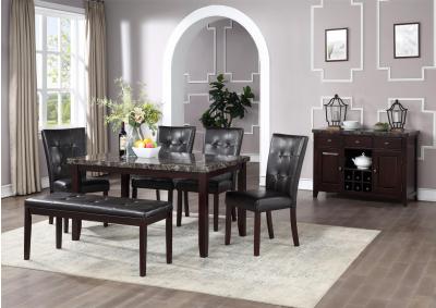 Image for Dining Table & 4 Side Chairs & Bench