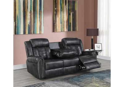 Image for GRAY PU MATCH MOTION LOVESEAT