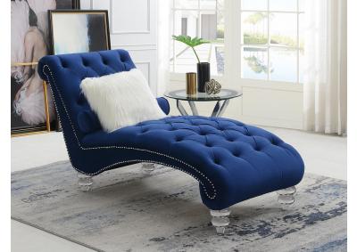 Image for NAVY CHAISE W/ACRYLIC LEGS 