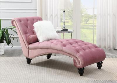 Image for  PINK CHAISE W/WOODEN LEGS 