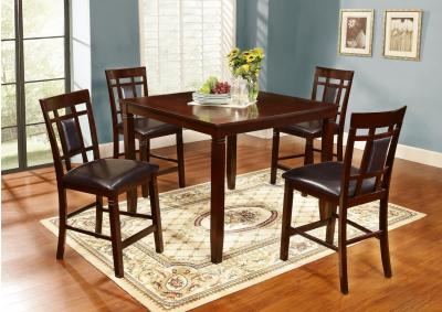 5-PC DINETTE SET, TABLE & 4 CHAIRS 