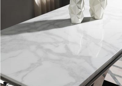 Image for WHITE MARBLE RECTANGULAR DINING TABLE TOP ONLY
