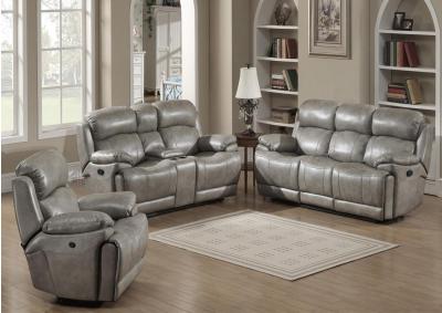 Image for 	GRAY MOTION LOVESEAT W/CONSOLE