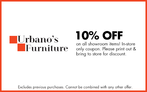 10% Off - All showroom items - Instore only - Print and present in-store - Excludes previous purchases, cannot be combined with any other offer