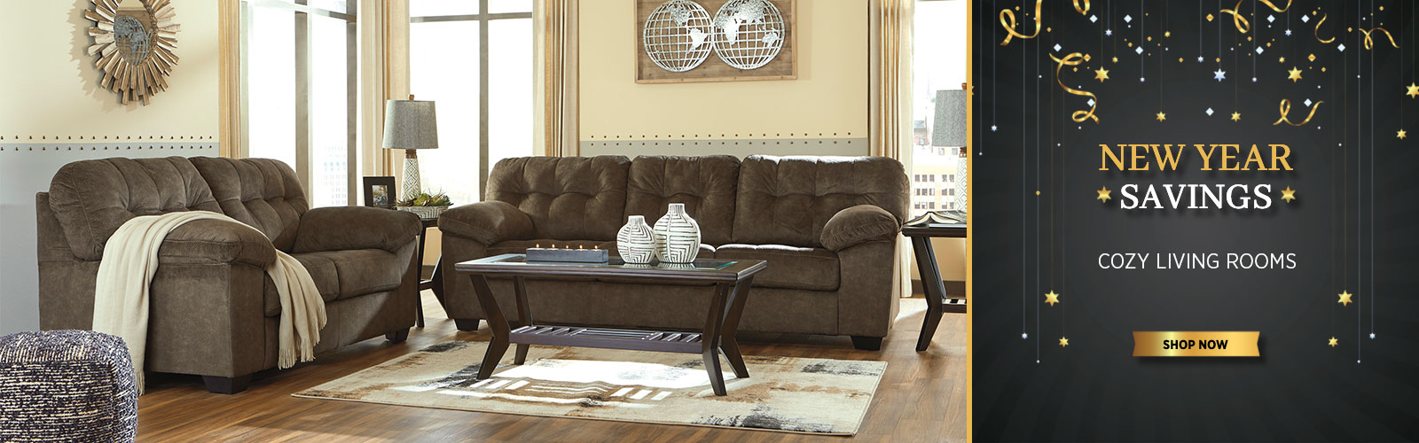 New Year's Savings - Cozy Living Rooms - Shop Now