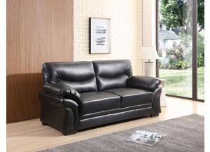 Image for Black leather Sofa