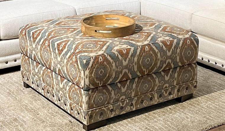 Tides Inn Aqua Ottoman