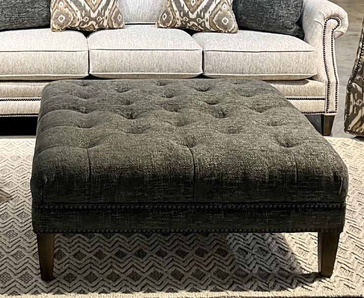 Supple Graphite Ottoman