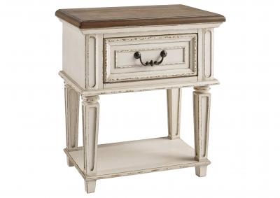 Image for White,Brown/Beige Realyn Nightstand