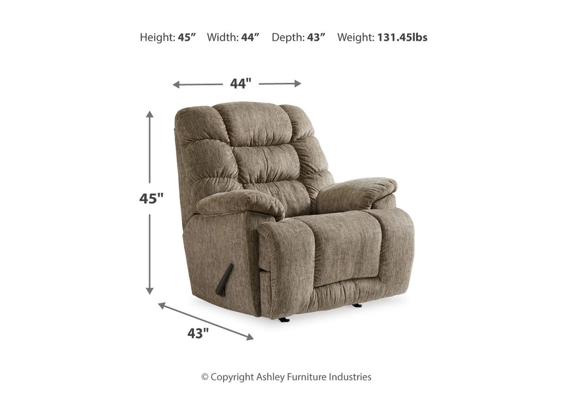 Bridgtrail Recliner,Free in February 2025