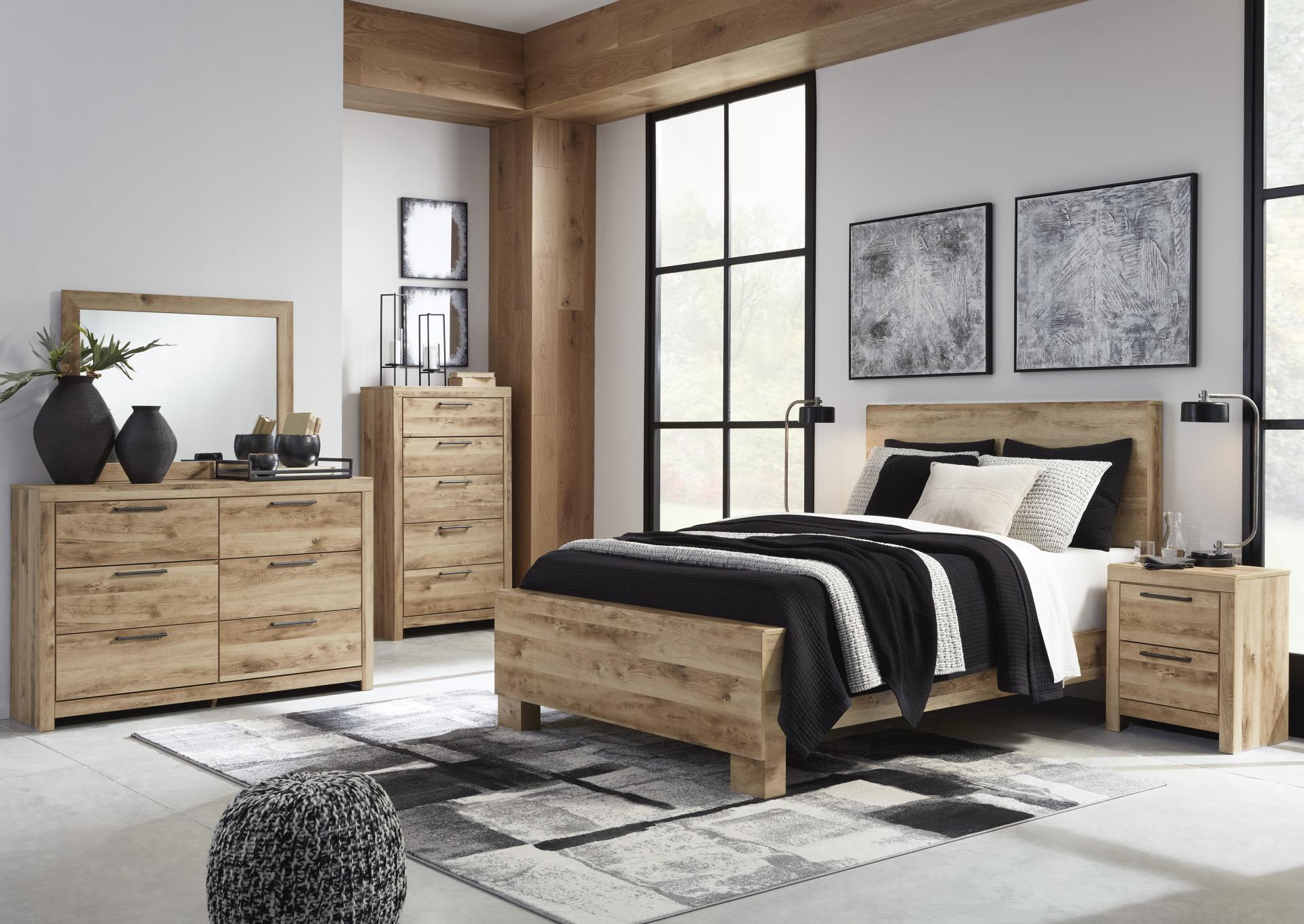 Hyanna Full Bed, Dresser, Mirror, Chest & Nightstand + FREE Mattress,4th of July Blowout Sale 2024