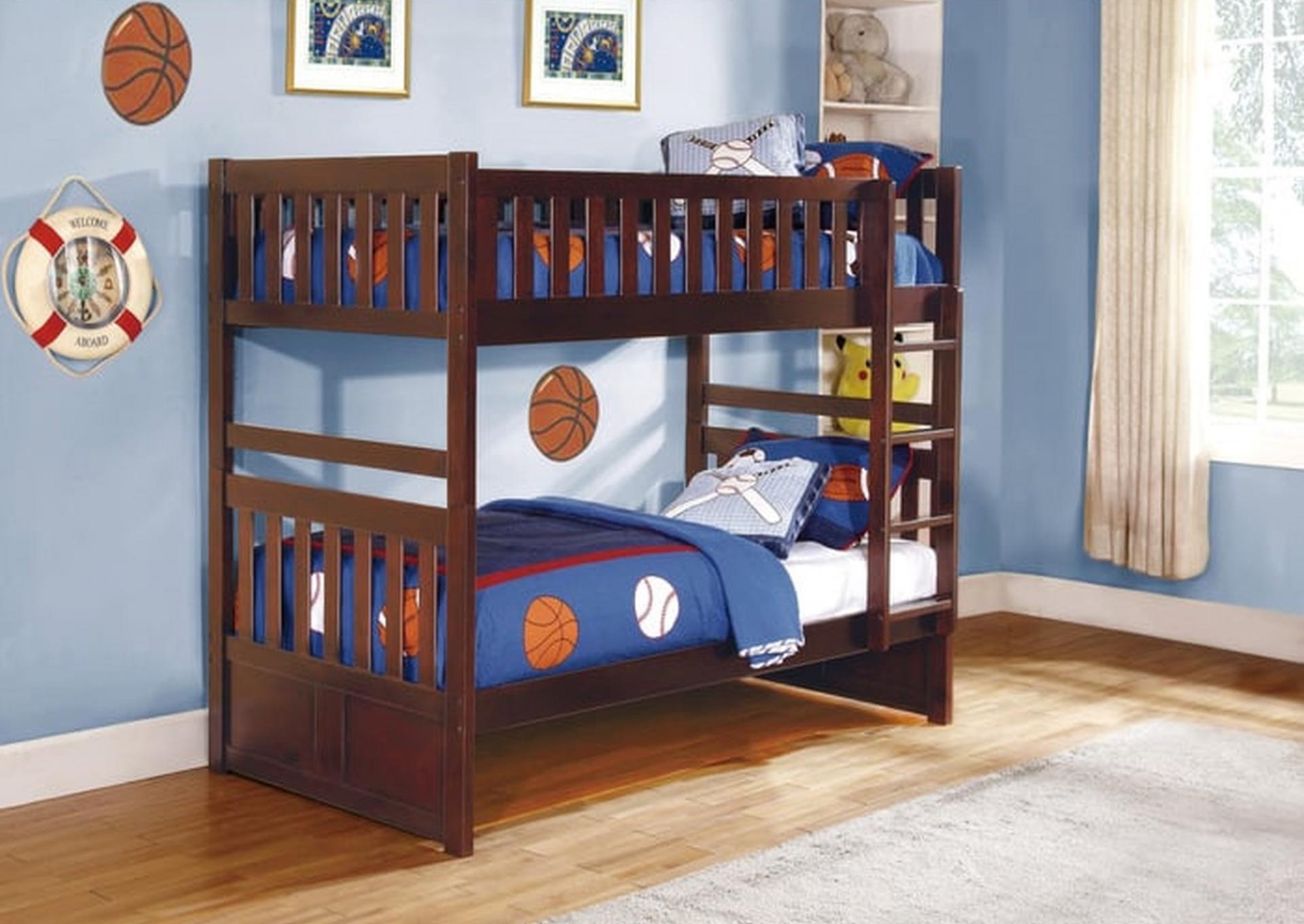 B2013DC-1 Twin Bunk Bed + FREE Mattress,Black Friday Deals 11-26-24