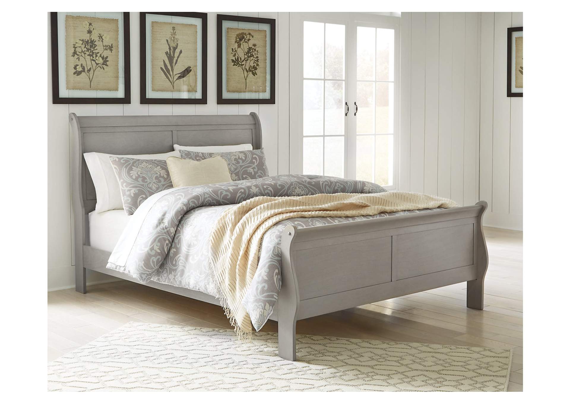 Kordasky Queen Sleigh Bed,4th of July Blowout Sale 2024