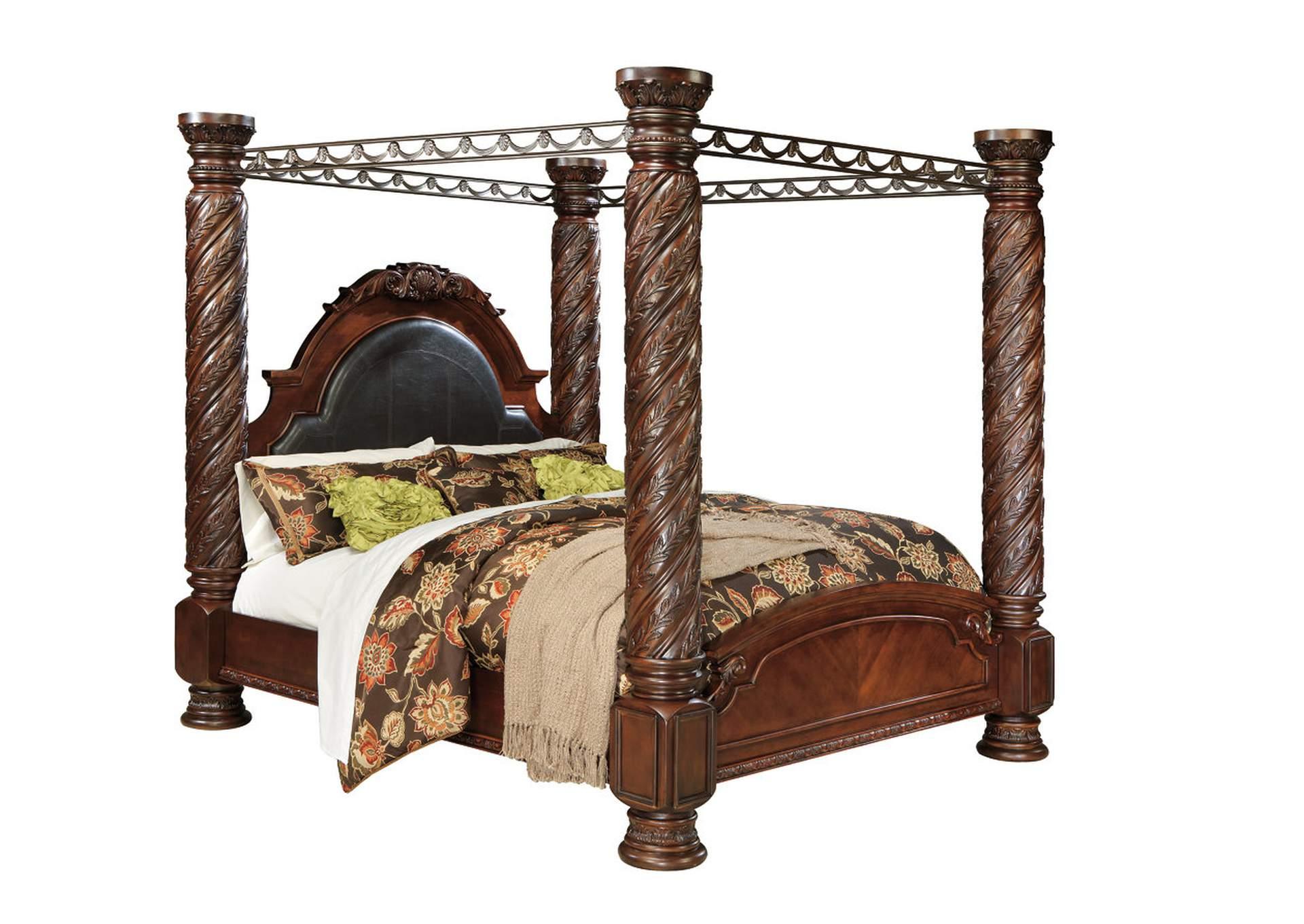 North Shore King Poster Bed with Canopy,4th of July Blowout Sale 2024